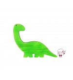 Dinosaur: Green Distressed Lime Green Dinosaur in Silhouette