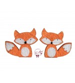 Fox: Orange Fox String Art Silhouette Set of 2 