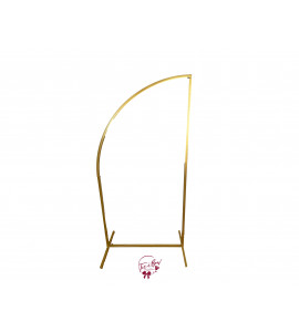 Gold Half Left Metal Arch Backdrop (5.25ft Tall)