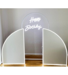 Half Right Arched Neon Backdrop (Short)