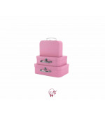 Suitcase: Baby Pink Suitcases Set of 3 