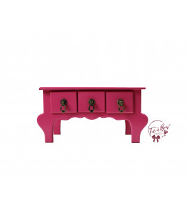 Mini Vanity Table in Dark Pink