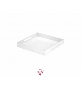 Pure White Acrylic Tray With Handles