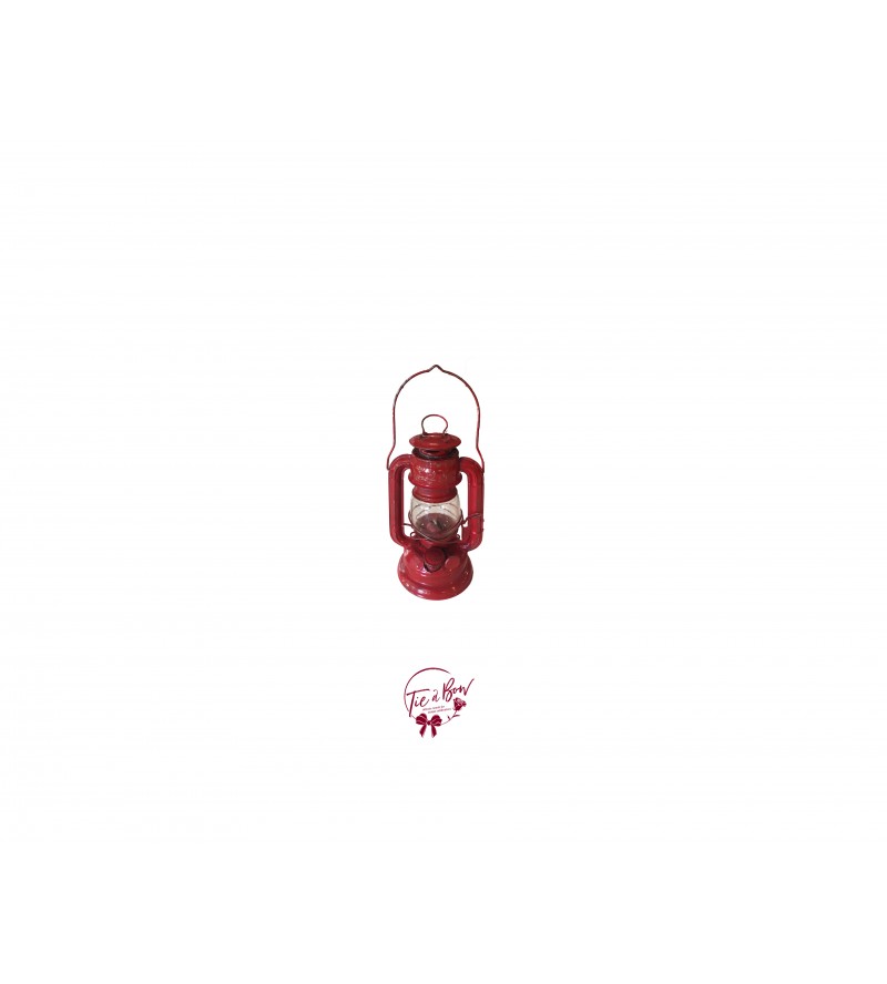 Lantern: Red Vintage Mini Oil Lantern
