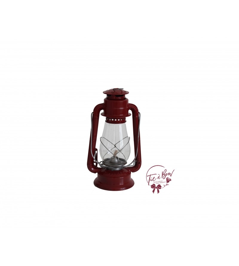 Lantern: Red Vintage Oil Lantern 