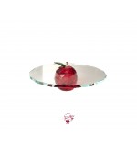 Clear Apple Cake Stand: 10in W x 2.5in H