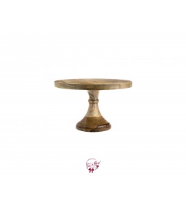 Wood: Light Wood Clean Cake Stand: 10.25in W x 6.5in H