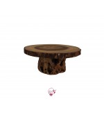 Wood Stump Cake Stand: W13in x H6in