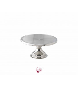 Stainless Steal Cake Stand: 13in W x 7in H