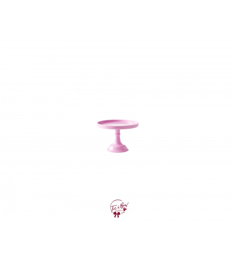 Pink: Taffy Pink Clean Cake Stand: 6in W x 4in H