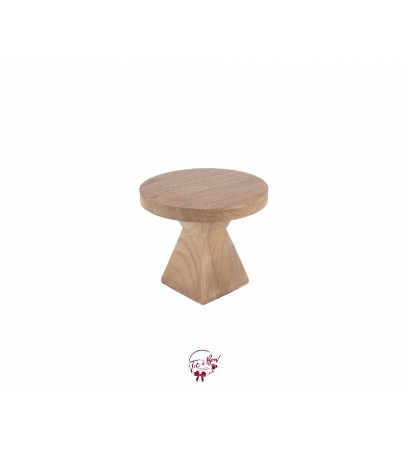 Wood Pyramid Cake Stand: 7in W x 6in H 