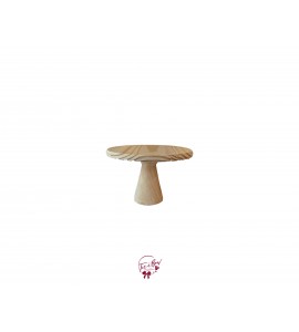 Wood: Light Wood Hourglass Cake Stand (Short): 8in W x 5in H