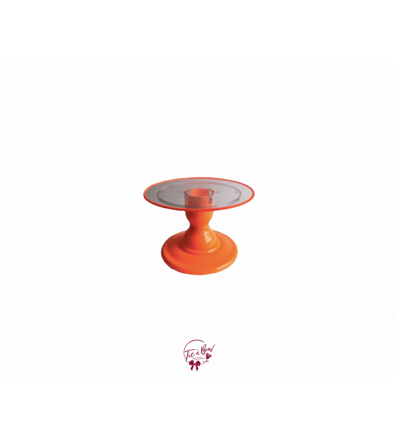 Neon Orange Sobo Cake Stand: 8.5in  Wide x 5.25in Tall