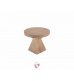 Wood Pyramid Cake Stand: 9.25in W x 8in H 