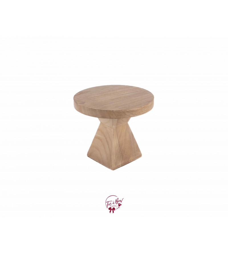 Wood Pyramid Cake Stand: 9.25in W x 8in H 