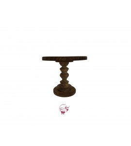 Wood Provence Cake Stand (Short): 9.5in W x 8in H 