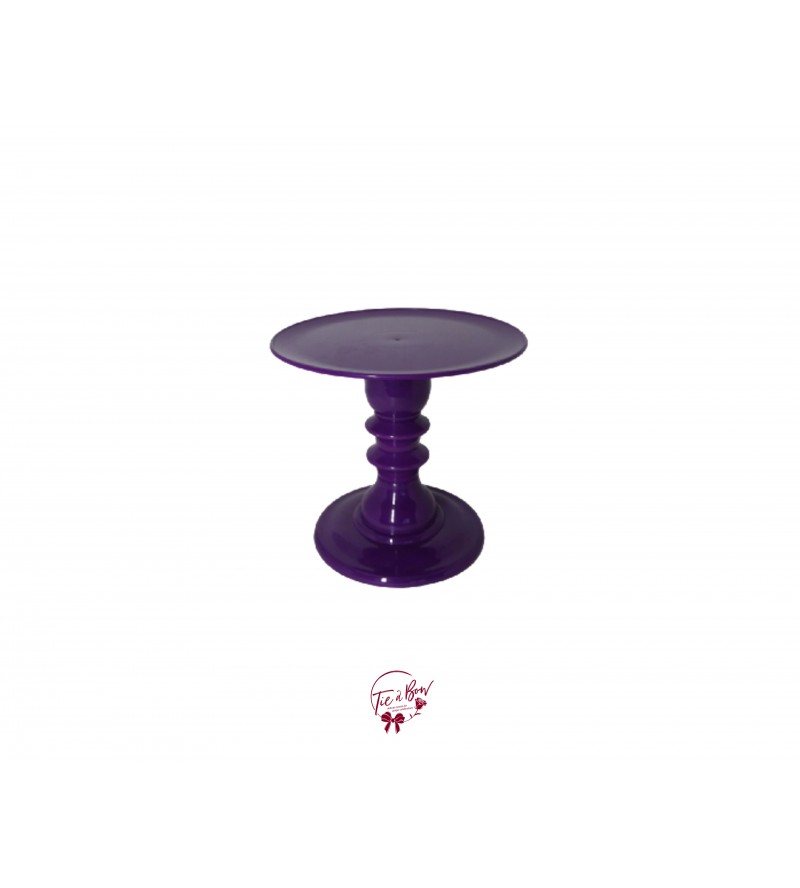 Purple: Plum Sobo Cake Stand: 7in W x 8in H