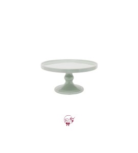 Green: Sage Green Ceramic Cake Stand 11in W x 5.5in H