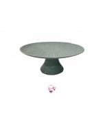 Green: Sea Foam Green with Starfish Design Cake Stand (Large): 12in W x 5in H