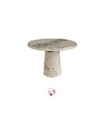 Concrete With Black Accents Cake Stand: 9.5in W x 7in H (Tall) 