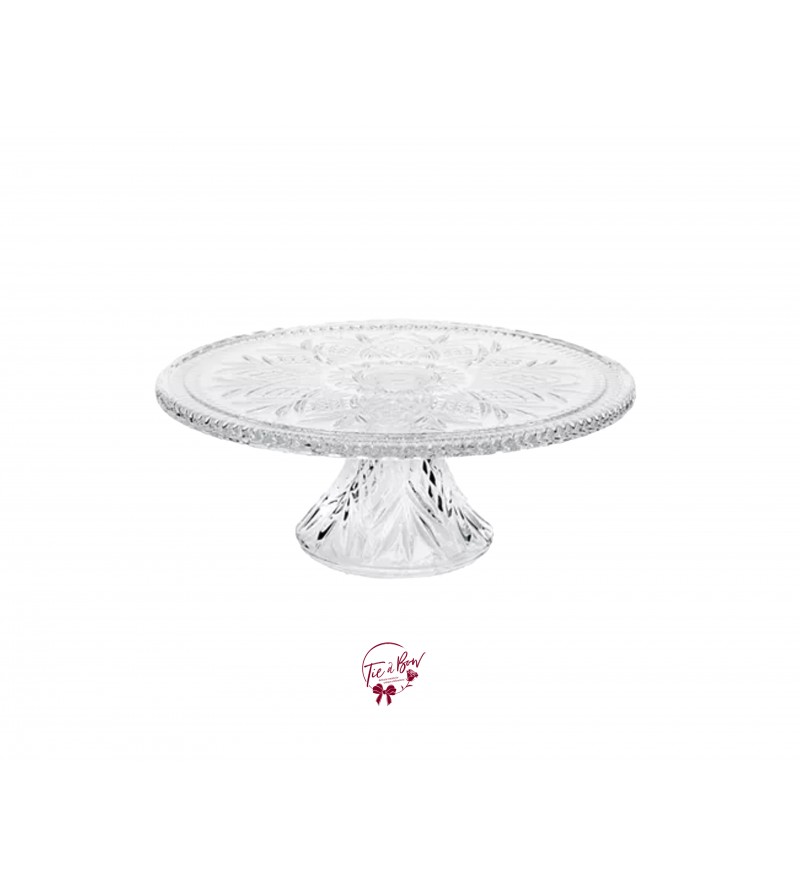 Clear Crystal Classic Cake Stand 12in W x 4.75in H