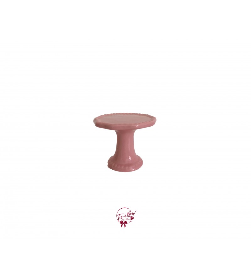 Pink Beaded Edge Cupcake Stand 