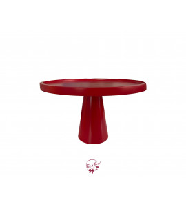 Red Deco Cake Stand: 10in W x 6.5in H (Tall) 