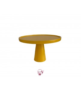 Yellow Deco Cake Stand: 10in W x 6.5in H (Large) 