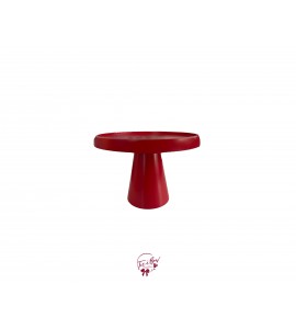 Red Deco Cake Stand (Short): 6.5in W x 5in H (Medium) 