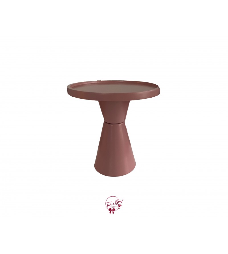 Pink: Rose Pink Deco Hourglass Cake Stand: 8in W x 9.5in H 