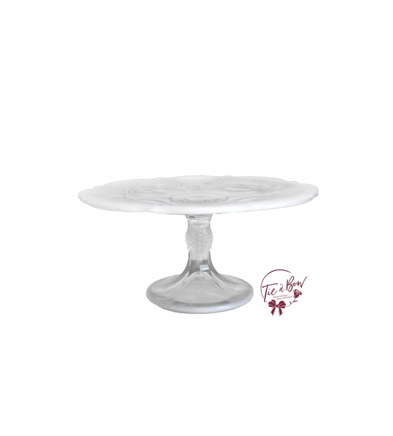 Opal Crystal Cake Stand (Large): 11in W x 5in H