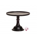 Black Clean Cake Stand: 12in W x 9in H