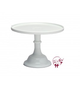 White Clean Cake Stand: 12in W x 9in H