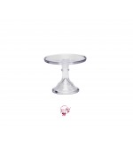 Clear Clean Cake Stand: 6in W x 5.5in H