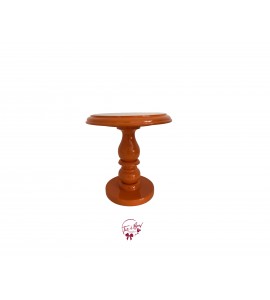 Orange Lacquered Cake Stand:  7in Wide x  8.5in Tall 