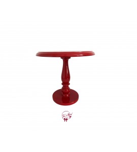 Red Provence Lacquered Cake Stand: 11.75in W x 11.5in H
