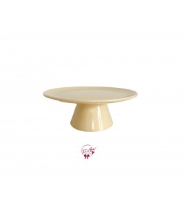 Yellow: Pastel Yellow Cake Stand: 9in W x 3.25in H