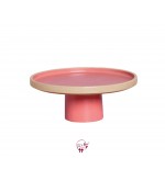 Orange: Coral Pottery Modern Silva Cake Stand (Large): 10.5in W x 5.5in H