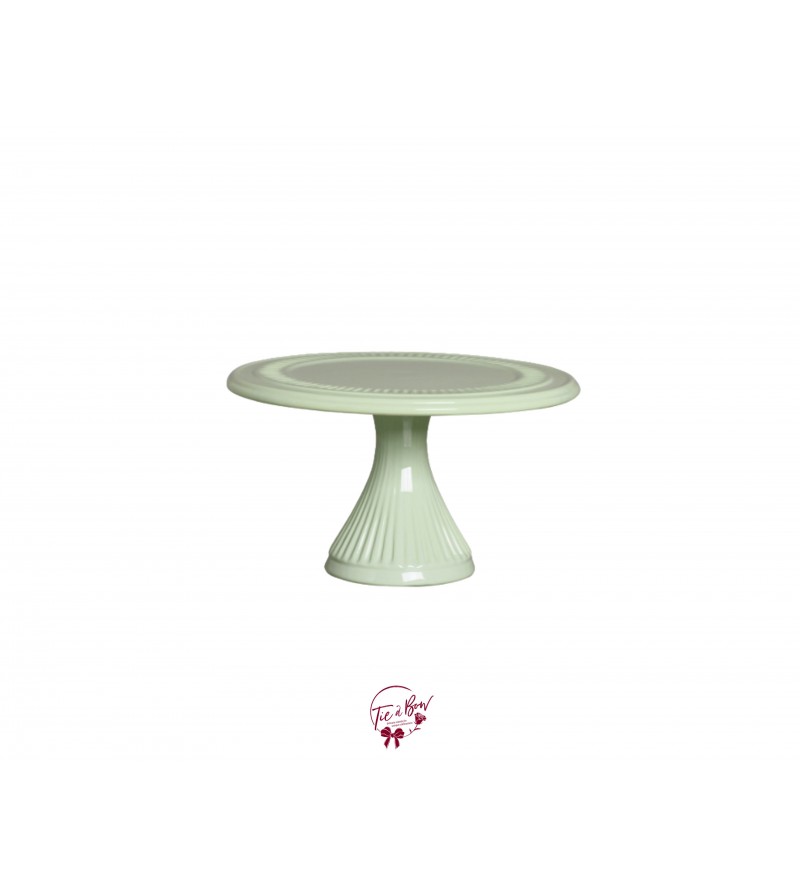 Green: Light Green Silva Cake Stand (Large): 12in W x 6in H