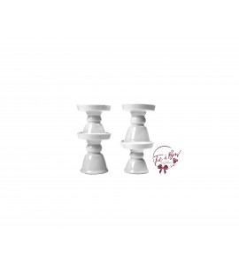 White Cupcake Stands Set of 4