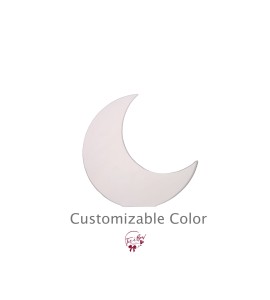 Crescent White Moon Floor Prop - Customizable Color
