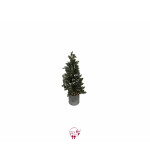 Medium Snow Flakes Pine Tree with Tin Vase 