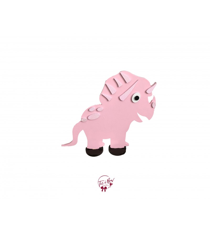 Dinosaur: Pink Triceratops in Silhouette 
