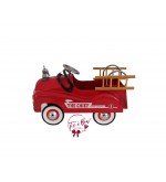 Fire Truck: Small Vintage Metal Fire Truck with Bell 