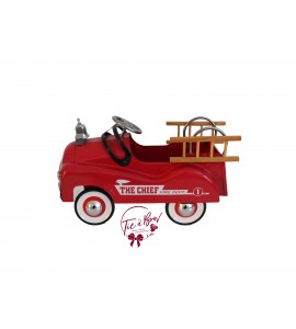 Fire Truck: Small Vintage Metal Fire Truck with Bell 