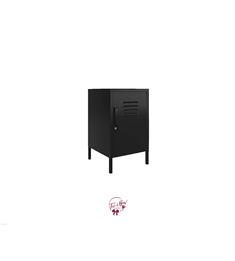 Accent Table: Black Locker Accent Table