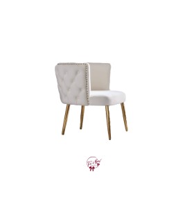 Chair: Modern Cream Tufted Chair