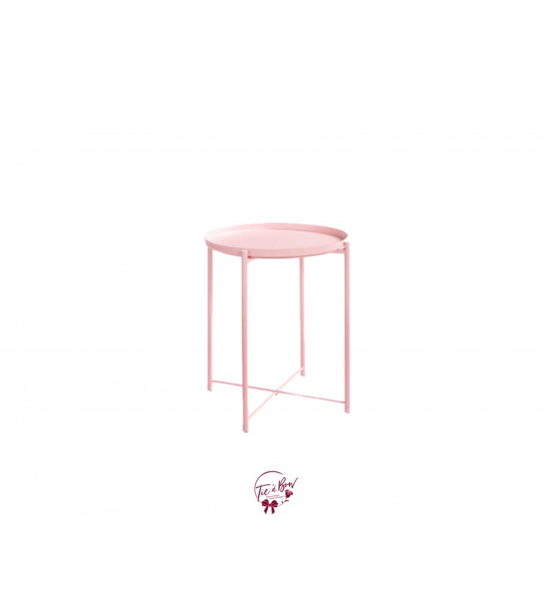 Accent Table: Light Pink Removable Tray Accent Table