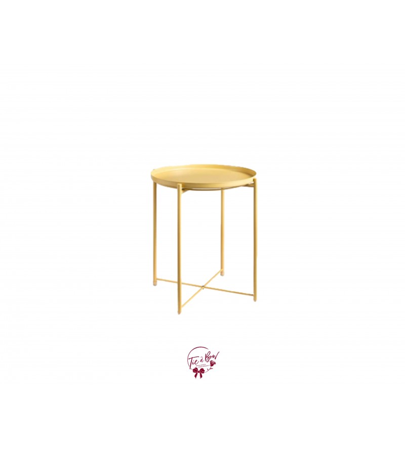 Accent Table: Light Mustard Removable Tray Accent Table 
