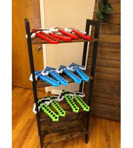 Ladder Shelf: Wood Shelves with Metal Legs